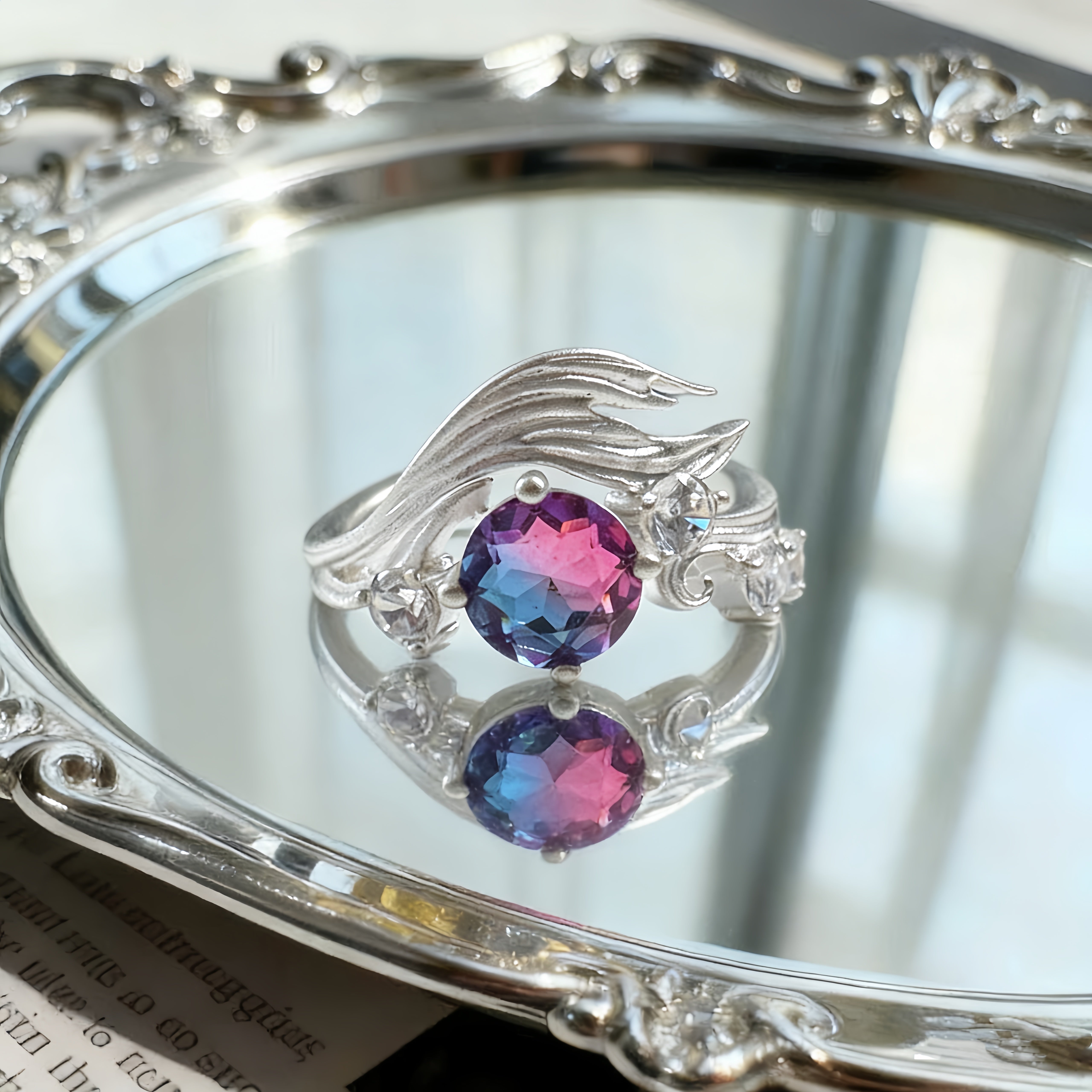 Love and Deepspace | Rafaye Fish Tail Inspired Ring Sterling Silver 925 Zircon