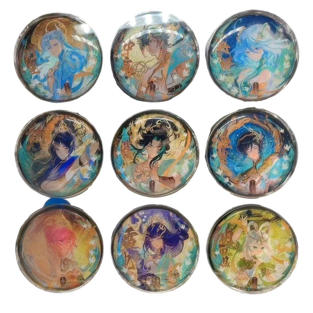 Genshin Impact | Soaring Deity Series Holographic Badges