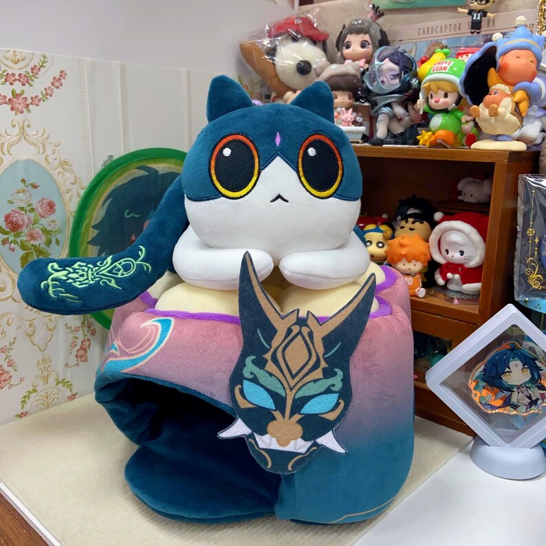 Genshin | xiao Cat Cake Plushie Toy Handmade (25CM)