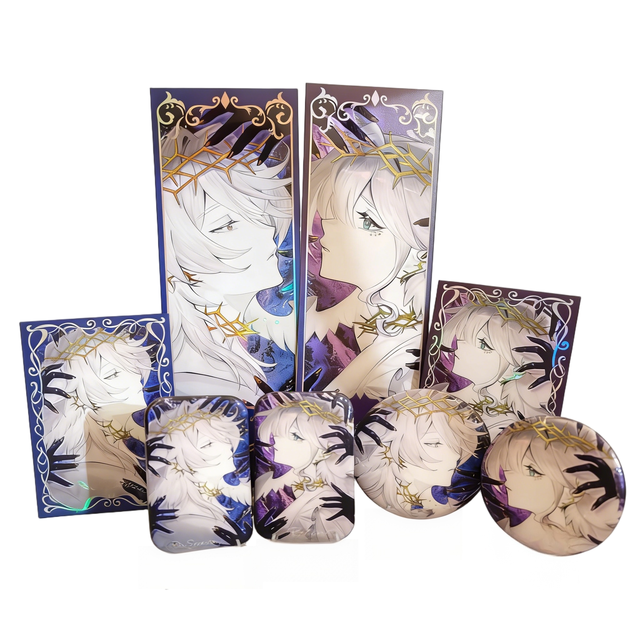 HSR Robin and Sunday Art Print Set Pin Back Buttons Prints Honkai Star Rail