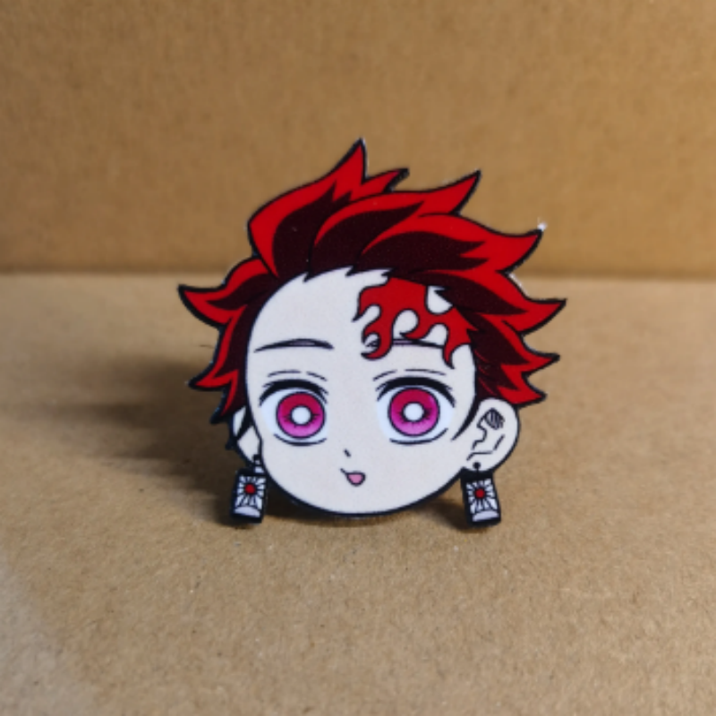 Demon Slayer | Magnetic Refrigerator Stickers & Pin Badges 12Pcs