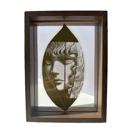 Anime Character Leaf paintings & Leaf carvings With Frame